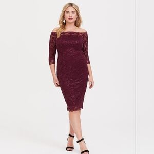 Torrid size 16 mini lace bodycon dress